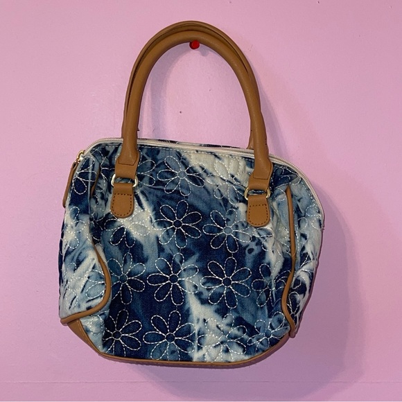 Betsey johnson Y2K denim flower purse bag fairycore cottage fairy lolita hippie - Picture 2 of 7